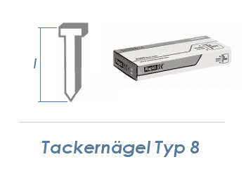 25mm Tackerdrahtstift Typ 8  (1 Pkg. zu 5000 Stk.)