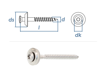 4,5 x 100mm Spenglerschraube Edelstahl A2 (10 Stk.)