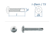 3,5 x 25mm Bohrschrauben Linsenkopf TX DIN7504 Stahl...