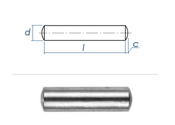 5 x 14mm Zylinderstift  Edelstahl gem. DIN7 / ISO2338 (10 Stk.)