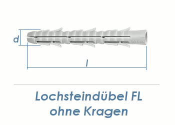 8 x 80mm Nylon Lochstein Dübel (10 Stk.)