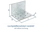 60 x 60 x 40mm Lochplattenwinkel verzinkt (1 Stk.)