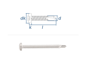 4,2 x 19mm Bohrschrauben Linsenkopf TX DIN7504 Edelstahl...