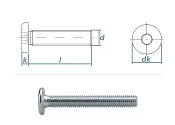 M6 x 70mm Zylinderkopfschrauben SW4 verzinkt (10 Stk.)