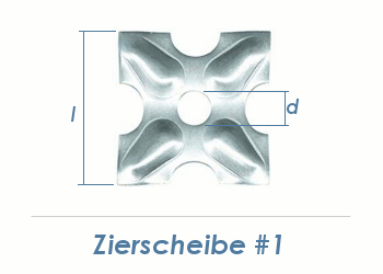 17mm Zierscheibe #1 verzinkt  (1 Stk.)