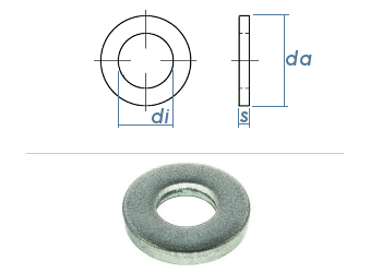6,4mm Scheiben f. Schrauben m. schweren Spannhülsen DIN7349 Stahl verzinkt (10 Stk.)