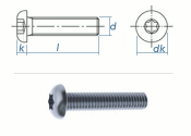 M6 x 20mm Linsenflachkopfschraube TX ISO7380 Stahl...