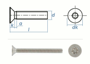 M5 x 14mm Senkschrauben TX ISO14581 Edelstahl A2  (100 Stk.)