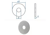 13 x 30 x 1,25mm Kotflügelscheiben Stahl verzinkt...