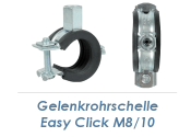 75-80mm (2 1/2") Gelenkrohrschellen M8/M10  (1 Stk.)