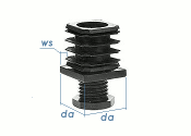 30 x 30mm Justierstopfen - großer Verstellbereich...