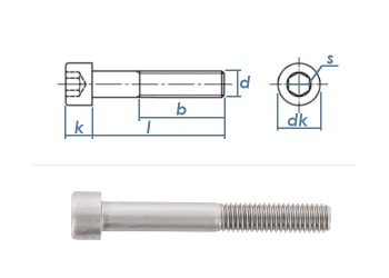 M2,5 x 4mm Zylinderschrauben DIN912 Edelstahl A2  (10 Stk.)