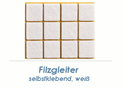 20 x 20mm Filzgleiter weiss selbstklebend  (1 Karte zu 50...