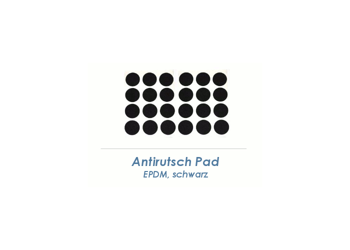 20mm Antirutsch Pad schwarz selbstklebend (1 Karte zu 50 Stk.), 5,22 €