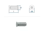 6,3 x 11mm Euroschrauben Senkkopf PZ Stahl verzinkt (100...