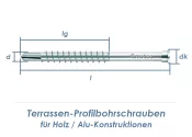 5,5 x 51mm Profilbohrschrauben C1 für Holz / Alu...