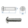 M6 x 25mm Linsenflachkopfschraube ISK ISO7380 Stahl verzinkt FKL10.9   (10 Stk.)