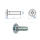M5 x 10mm Linsenflachkopfschraube m. Flansch ISK ISO7380-2 Stahl verzinkt FKL10.9 (10 Stk.)