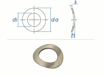 2,2mm Federscheiben gewölbt DIN137A  Edelstahl (100 Stk.)