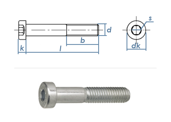 M6 x 40mm Zylinderschraube DIN7984 Stahl verzinkt FKL 8.8  (10 Stk.)