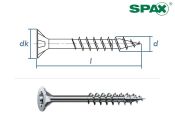 5 x 70mm SPAX Universalschrauben T-Star plus TG T20 Wirox...