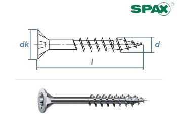 6 x 90mm SPAX Universalschrauben T-Star plus TG T30 Wirox (10 Stk.)