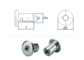 M6 x 12 x 15mm Rundmutter verzinkt (10 Stk.)