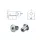 M6 x 12 x 15mm Rundmutter verzinkt (10 Stk.)