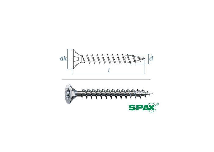  Universal Screw 3/Blank Galvanised Partially Threaded Spax  Countersunk T-Star Plus 4Cut A2J  191010602005  0191010350303 