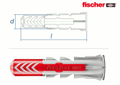 8 x 40mm Fischer DUOPOWER D&uuml;bel (10 Stk.)