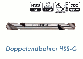 5,1mm HSS-G Doppelendbohrer geschliffen (1 Stk.)